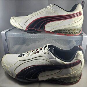 Puma Mens White & Red Athletic Shoes Size 10,5